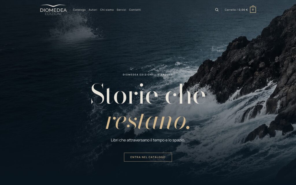 Sito web Diomedea Edizioni – home page della casa editrice indipendente di Siracusa